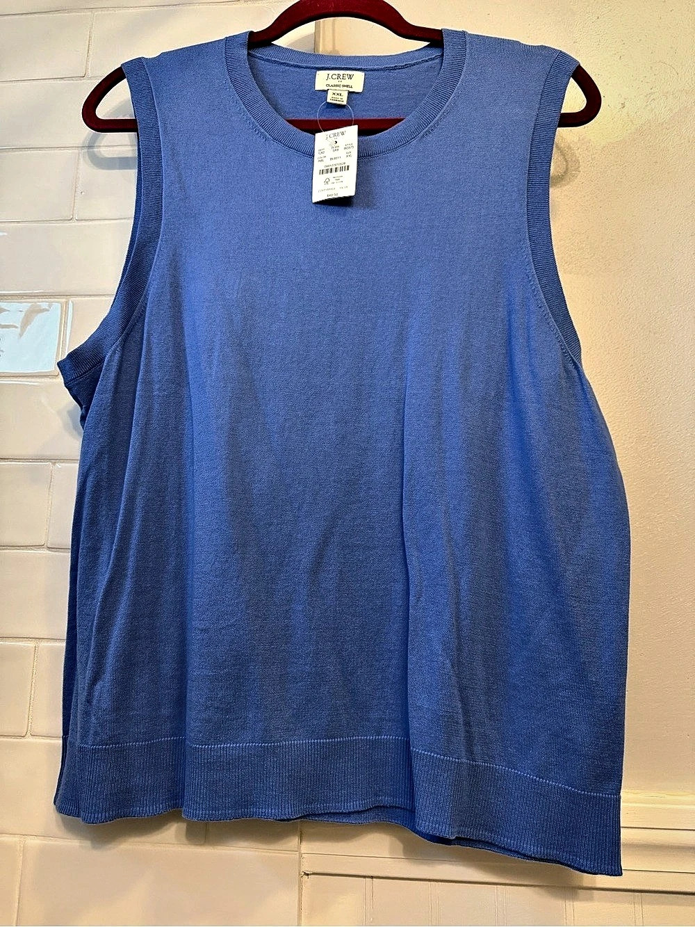J.Crew Factory  100% cotton sweater shell Blue XXL